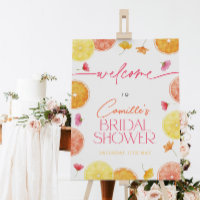 Citrus Bridal Shower 24x36 Welcome Sign Foam Board