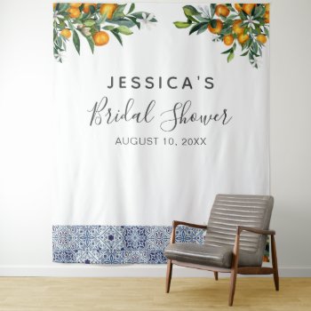 Citrus Bridal Shower Backdrop Photo Booth by DesignbyRedline at Zazzle