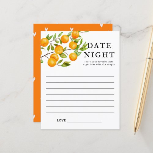 Citrus Bridal Shower Date Night Ideas