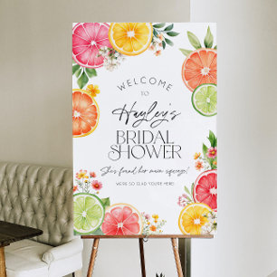 Citrus Bridal Shower Editable Welcome Sign, Main  Foam Board