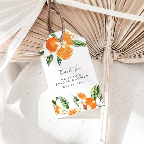 Citrus Bridal Shower Favor Tag