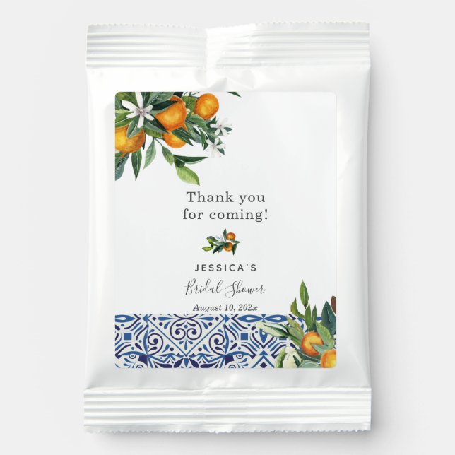 Citrus Bridal Shower Favors Lemonade Drink Mix (Front)