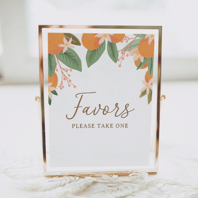 Citrus Bridal Shower Favors Sign (Creator Uploaded)