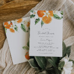 Citrus Bridal Shower Invitation<br><div class="desc">This is a citrus themed bridal shower invitation featuring beautiful watercolor oranges and an elegant font pairing. Edit ALL wording and most colors. The color of the watercolor oranges is not editable // For matching items, please visit the "SIENNA" collection in the Sincerely By Nicole Zazzle store. * If you...</div>