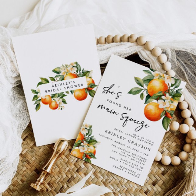 Citrus Bridal Shower Invitation Main Squeeze (Creator Uploaded)