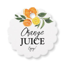Citrus Bridal Shower Mimosa Bar Juice Labels
