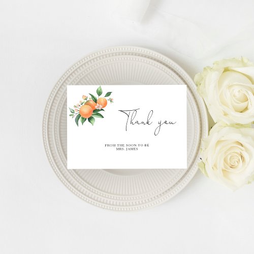 Citrus _ bridal shower thank you card