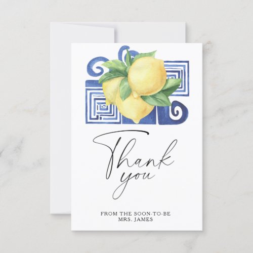 Citrus _ bridal shower thank you card