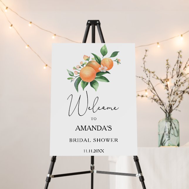 Citrus - bridal shower welcome foam board (In Situ (Stand))