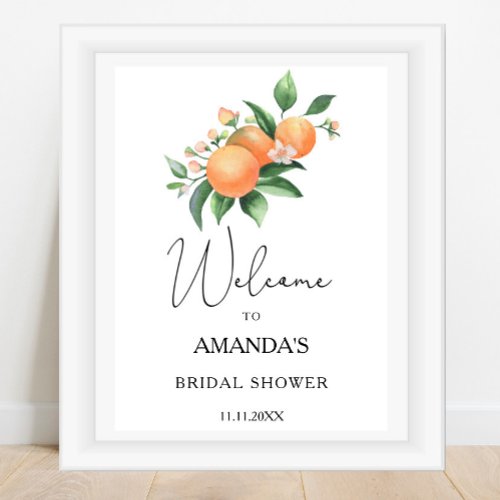Citrus _ bridal shower welcome poster