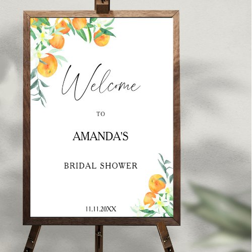 Citrus _ bridal shower welcome sign