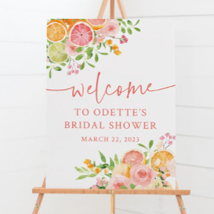 Citrus Bridal Shower Welcome Sign Main Squeeze