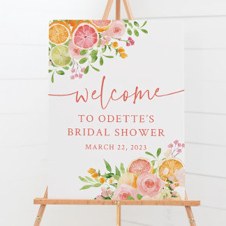 Citrus Bridal Shower Welcome Sign Main Squeeze