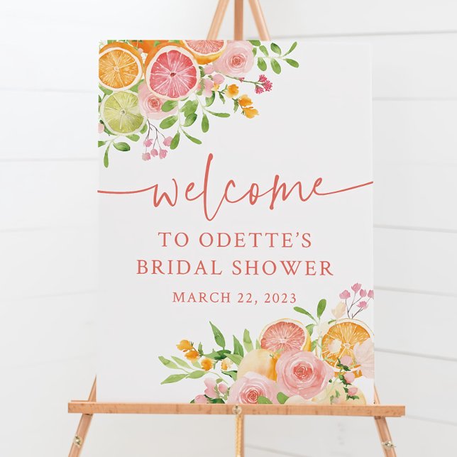 Citrus Bridal Shower Welcome Sign Main Squeeze (Creator Uploaded)
