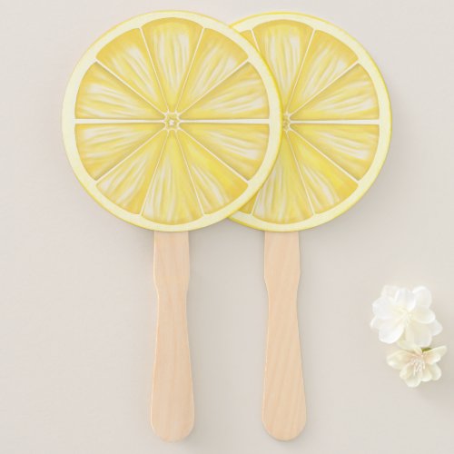 Citrus Bright Lemon Positano Amalfi Hand Fan