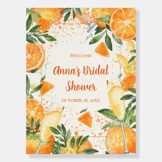 Citrus Brunch & Bubbly Welcome Sign – Watercolor