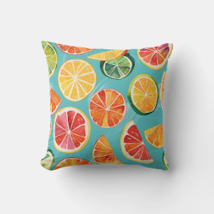 Citrus Burst Throw Pillow