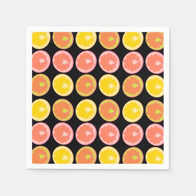 Citrus Candy Lemon Fruit Pattern     Napkins (Front)