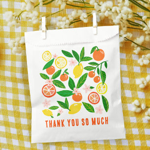 Citrus Celebration Custom BABY SHOWER Thank You Favor Bag