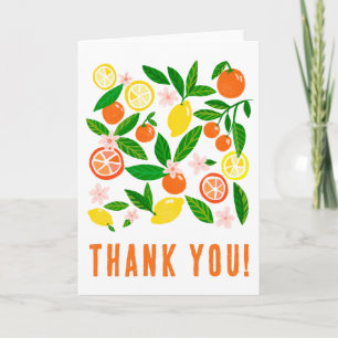 Citrus Celebration Custom Colorful Bold Thank You Card