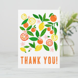 Citrus Celebration Custom Colorful Flat Thank You Card