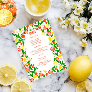 Citrus Celebration CUSTOM DRINKS Summer Fruit Menu