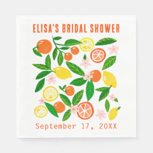 Citrus Celebration Custom Name BRIDAL SHOWER Napkins
