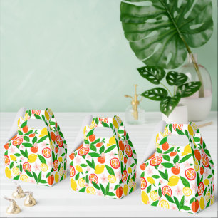 Citrus Celebration Lemons Oranges Baby Shower Cute Favor Boxes