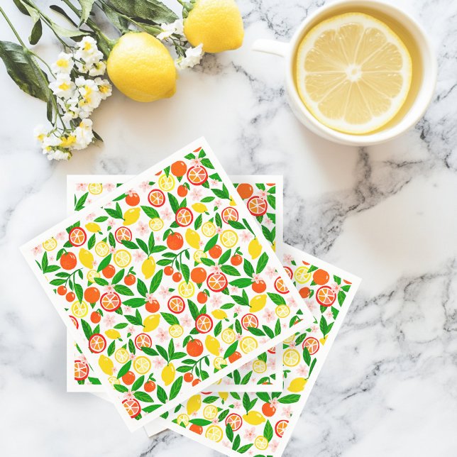 Citrus Celebration Lemons Oranges Baby Shower  Napkins (Citrus Celebration Lemons Oranges Baby Shower Napkins
)