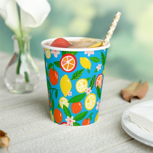 Citrus Celebration Lemons Oranges Baby Shower  Paper Cups