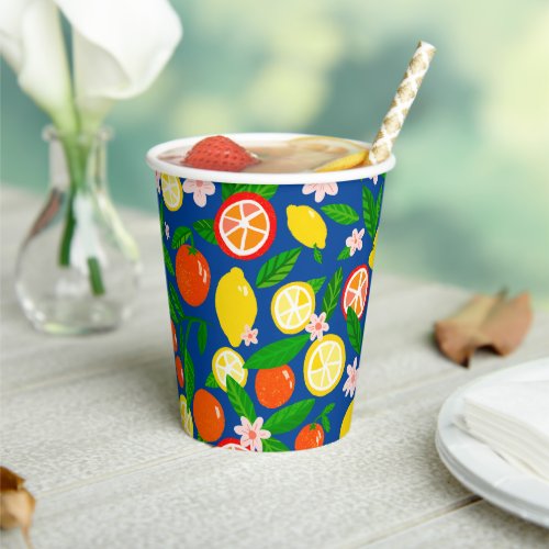 Citrus Celebration Lemons Oranges Baby Shower  Paper Cups