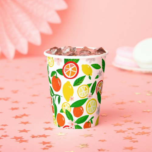 Citrus Celebration Lemons Oranges Baby Shower  Paper Cups