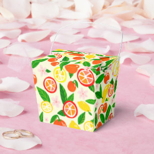 Citrus Celebration Lemons Oranges Bridal Shower Favor Boxes