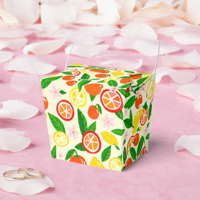 Citrus Celebration Lemons Oranges Bridal Shower Favor Boxes (Wedding)