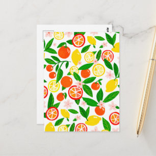 Citrus Celebration Lovely Lemons & Oranges Bold  Postcard