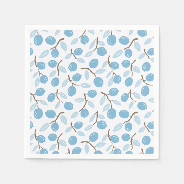 Citrus Charm Blue Napkins (Front)