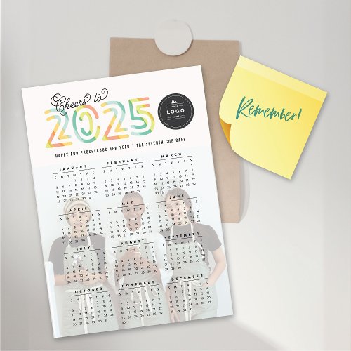 Citrus Cheers To 2025 Calendar Magnetic Photo Card