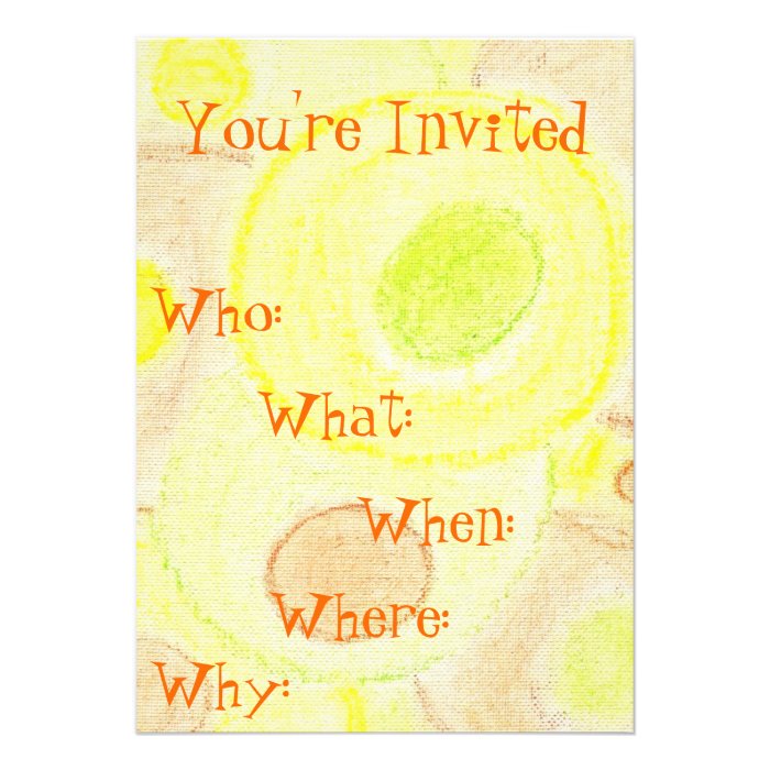 Citrus Circles Party Invite