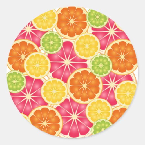 Citrus Classic Round Sticker
