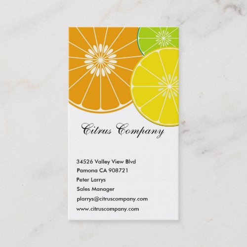 Citrus Company Business Card