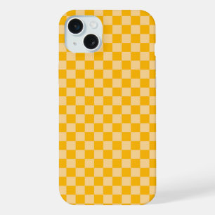 Citrus cream checkered board pattern iPhone 15 plus case