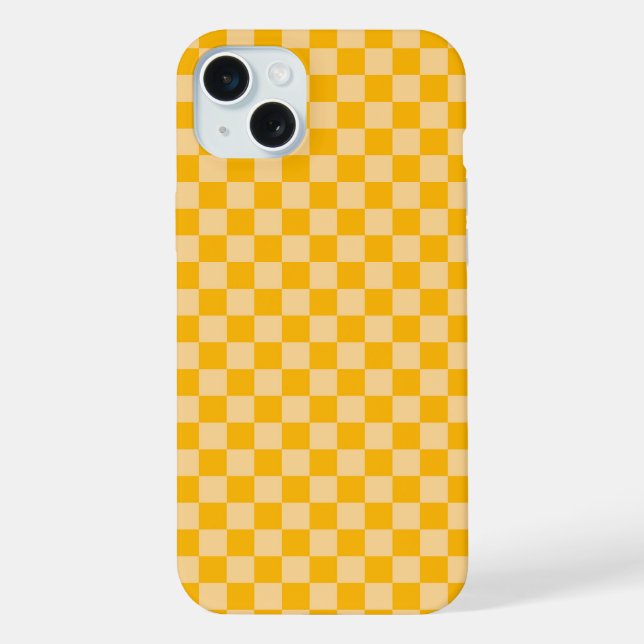 Citrus cream checkered board pattern iphone case (Back)
