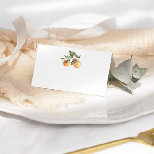 Citrus cutie wedding place card