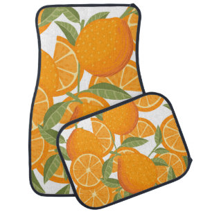 Citrus Delight: Orange Fruit Pattern Car Floor Mat