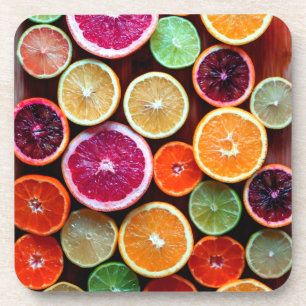 Citrus Dream Lemon Lime Orange Fruit Beverage Coaster