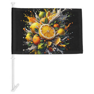 Citrus Explosion Car Flag