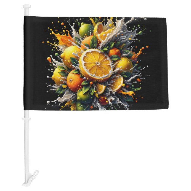 Citrus Explosion Car Flag (Front)