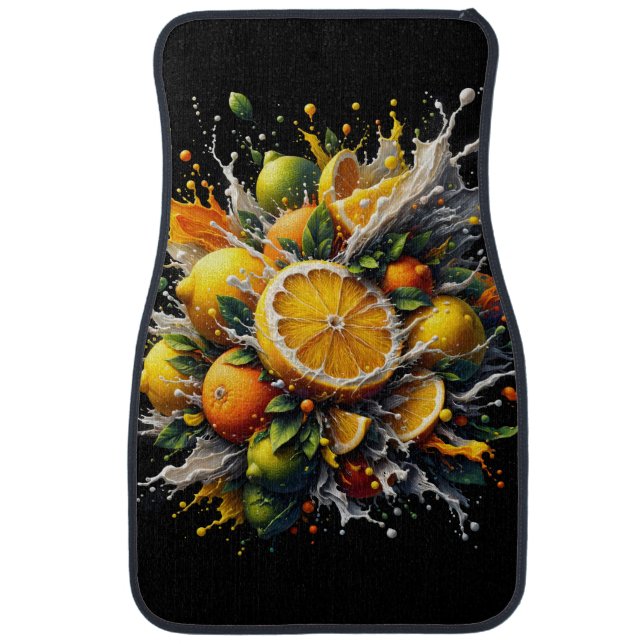 Citrus Explosion Car Floor Mat (Front)