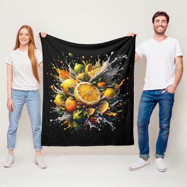 Citrus Explosion Fleece Blanket (In Situ)