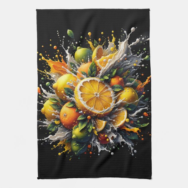 Citrus Explosion Kitchen Towel (Vertical)